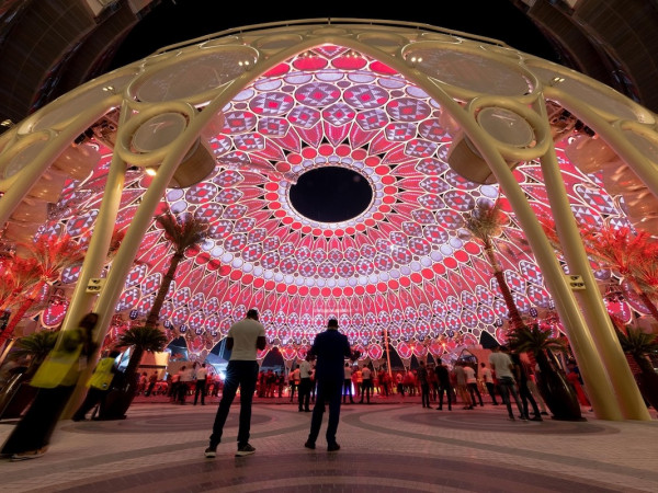 Uno dei padiglioni dell'Expo Dubai 2020 che punta a mostrare lo sfarzo degli Emirati Arabi Uniti