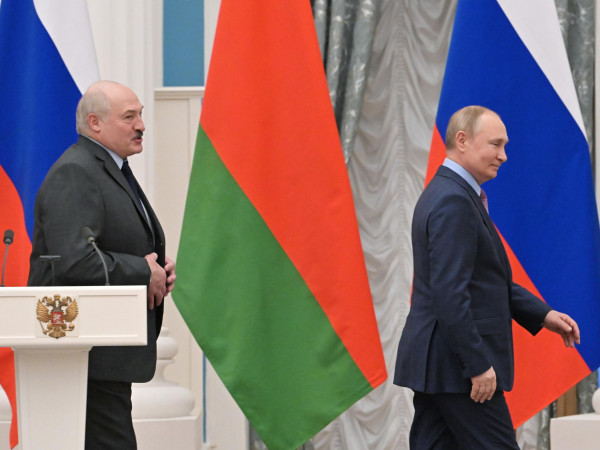 I presidenti di Bielorussia e Russia, Alexander Lukashenko e Vladimir Putin