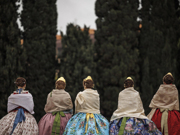 Valencia (Spagna). Costumi tradizionali, folklore e linguaggio satirico. È così che tra il 15 e il 19 marzo per le vie della città si festeggiano Las Fellas, i giorni che commemorano San Giuseppe, il patrono dei falegnami. (EPA/BIEL ALINO)