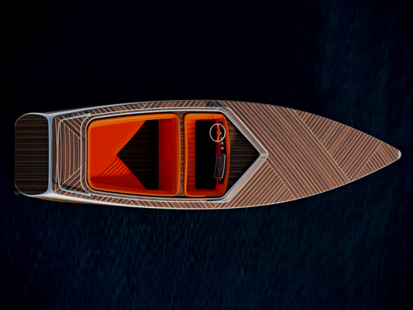 La "Zebra Boat" di Dimitri Bez, una versione moderna della barca realizzata con sci di legno