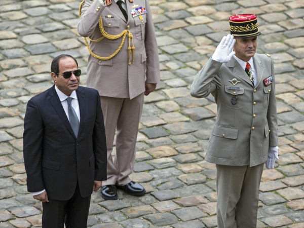 Il presidente egiziano Abdel Fattah al-Sisi a Parigi nel 2017