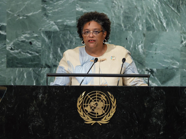 La prima ministra delle Barbados, Mia Amor Mottley
