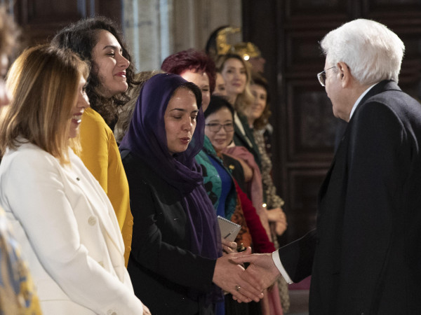 Il Presidente della Repubblica Sergio Mattarella in occasione della celebrazione della Giornata Internazionale della Donna, l'8 Marzo 2023