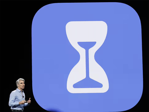 A demonstration of the ‘Screen Time’ app, which was launched at Apple’s developer conference in California