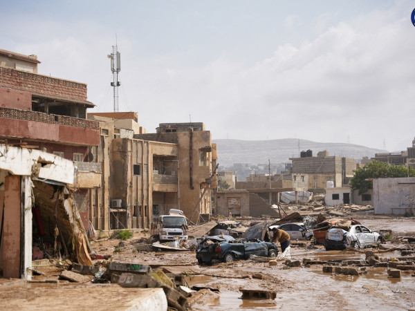 11 settembre 2023, un'area di Derna colpita dalle inondazioni