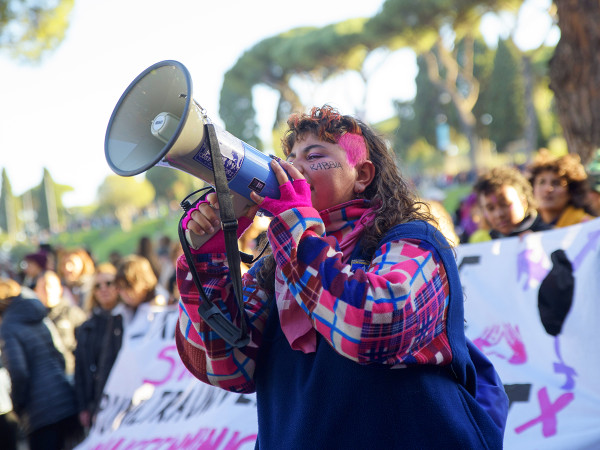 Roma. Il corteo dell'associazione Non una di meno contro la violenza sulle donne, Roma, 25 Novembre 2023