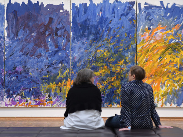 The painting 'Edrita Fried 1981' by Joan Mitchell hangs in the exhibition 'Joan Mitchell. Retrospective. Her Life and Paintings.' in the Museum Ludwig in Cologne,Germany, 11 November 2015.