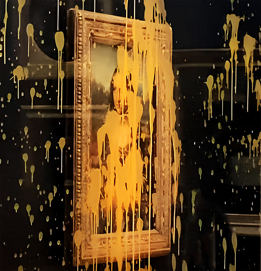 Parigi (Francia). Due attiviste hanno versato della zuppa sul vetro blindato che protegge la Gioconda al Museo del Louvre. Mostrando una t-shirt con la scritta “Risposta alimentare&rdquo;, hanno gridato: “Il nostro sistema agricolo &egrave; malato”. 