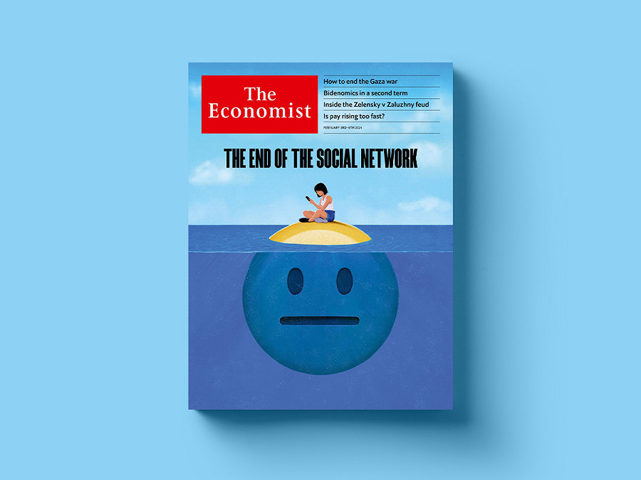 La copertina dell’Economist “The end of the social network”