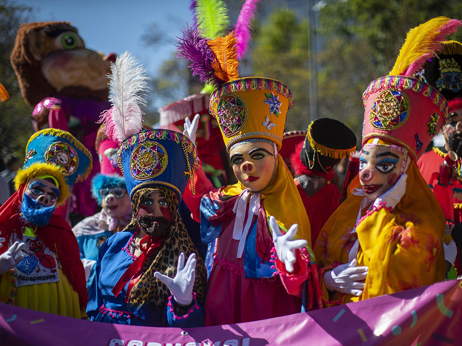  Citt&agrave; del Messico (Messico). Artisti in costume partecipano a un carnevale tradizionale, nelle strade della citt&agrave;. Il governo ha recentemente proclamato il carnevale della capitale patrimonio culturale immateriale. 