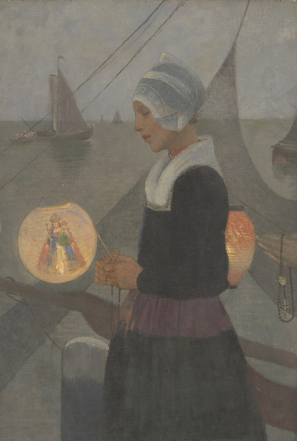 A Fisher Girl’s Light (A Pilgrim of Volendam returning from Kevelaer), 1899