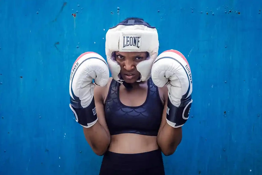 Esther Oni ha iniziato a fare boxe un anno fa ed ora si allena quattro volte a settimana. (TAIWO AINA)