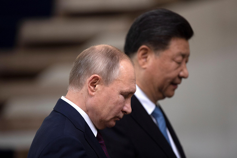 Vladimir Putin e Xi Jinping al XI Summit delle principali economie emergenti del Brics, nella sessione brasiliana del 14 novembre 2019