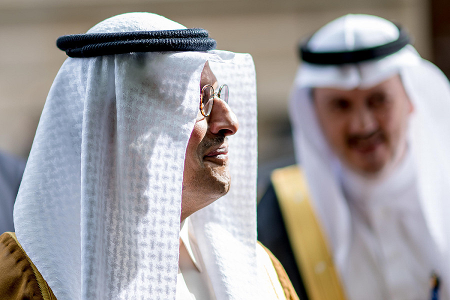 Abdulaziz bin Salman Al Saud, ministro dell'energia, dell'industria e delle risorse minerarie dell'Arabia Saudita arriva alla 33° riunione dell'Organization of Petroleum Exporting Countries (OPEC) and non-OPEC, il 5 ottobre 2022