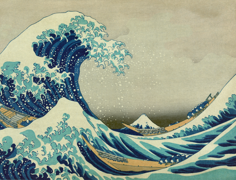 La grande onda di Kanagawa, Katsushika Hokusai 