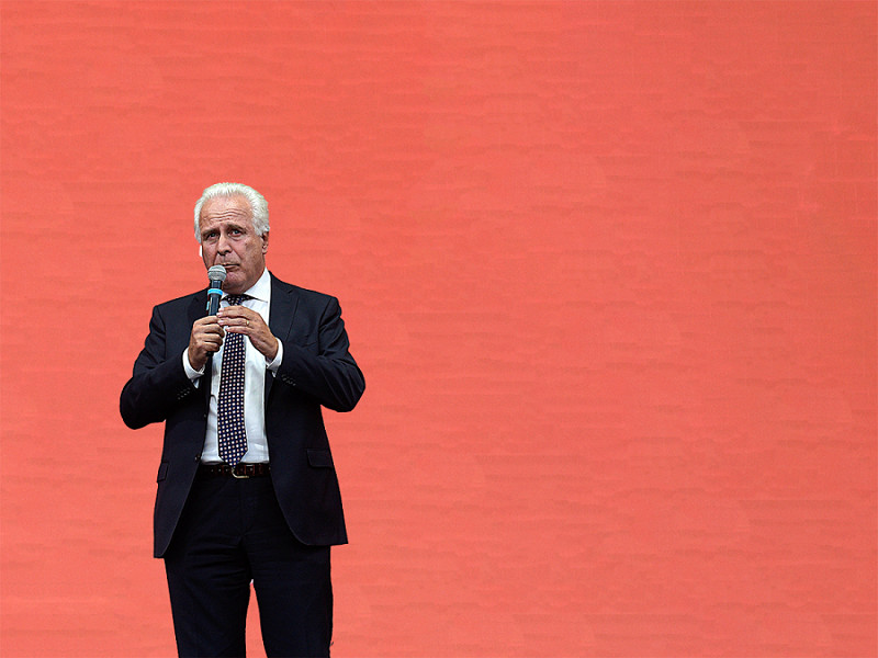 Il presidente della Toscana Eugenio Giani il 23 settembre 2022 durante l'evento conclusivo della campagna elettorale per le elezioni
