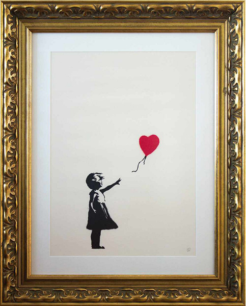Banksy Girl with balloon Litografia, 50×70 cm 2002 Pop House Gallery