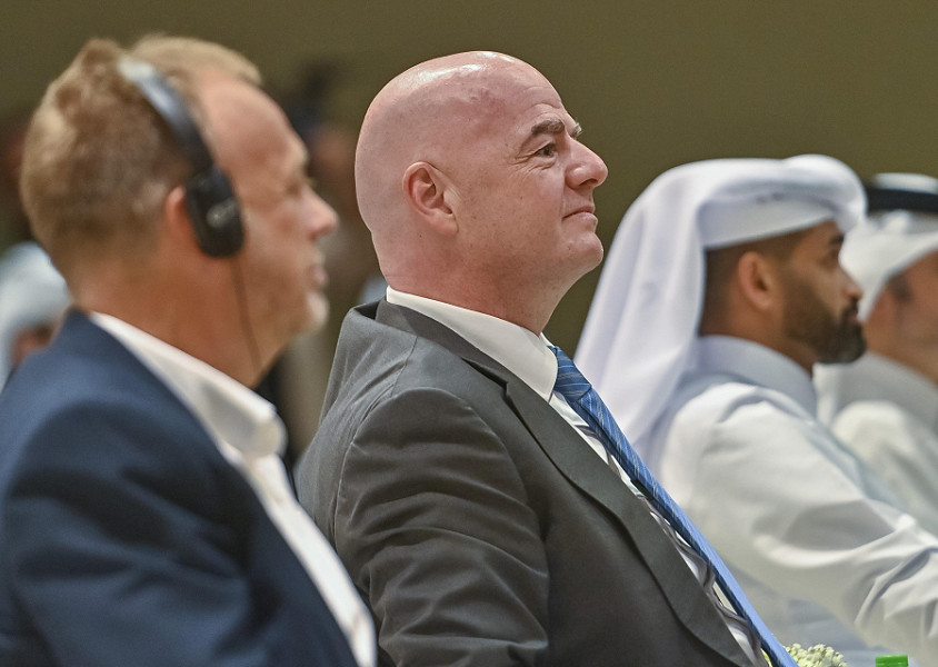 Il Presidente della Fifa Gianni Infantino a Doha, Qatar