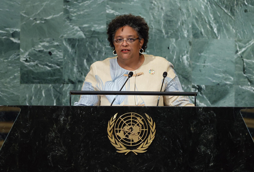 La prima ministra delle Barbados, Mia Amor Mottley