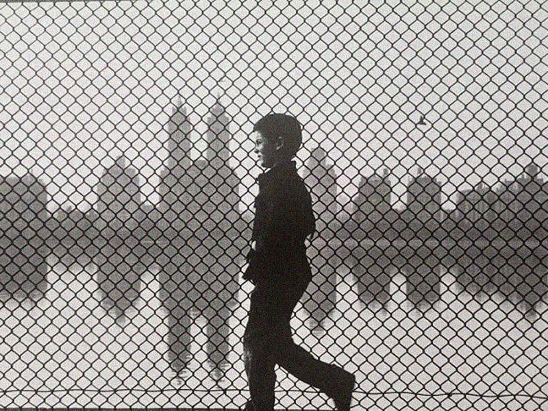 Ruth Orkin, Boy on reservoir, Central Park, New York City, 1960, Modern Print (2021)