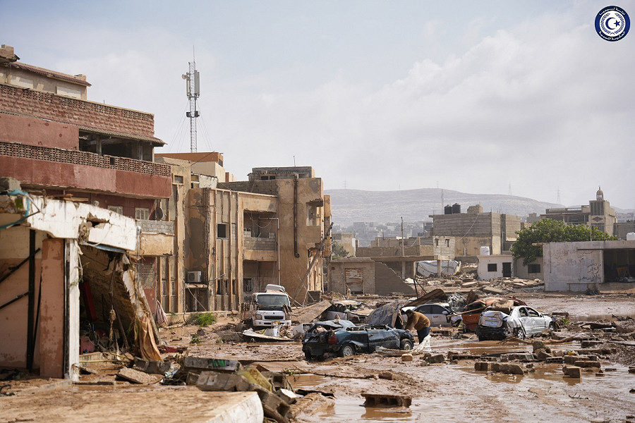 11 settembre 2023, un'area di Derna colpita dalle inondazioni