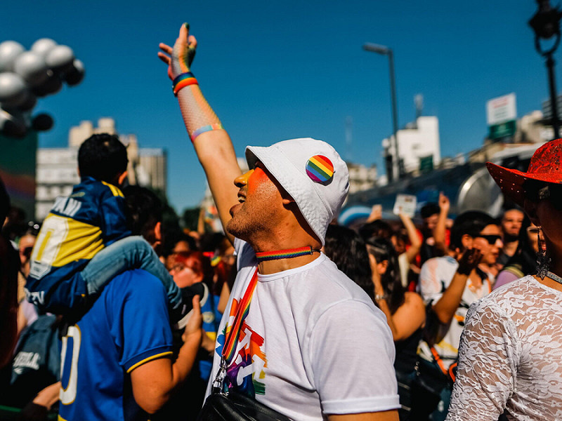 I partecipanti alla 32&ordf; edizione della marcia dell'orgoglio LGBT+ a Buenos Aires, Argentina, 04 novembre 2023.