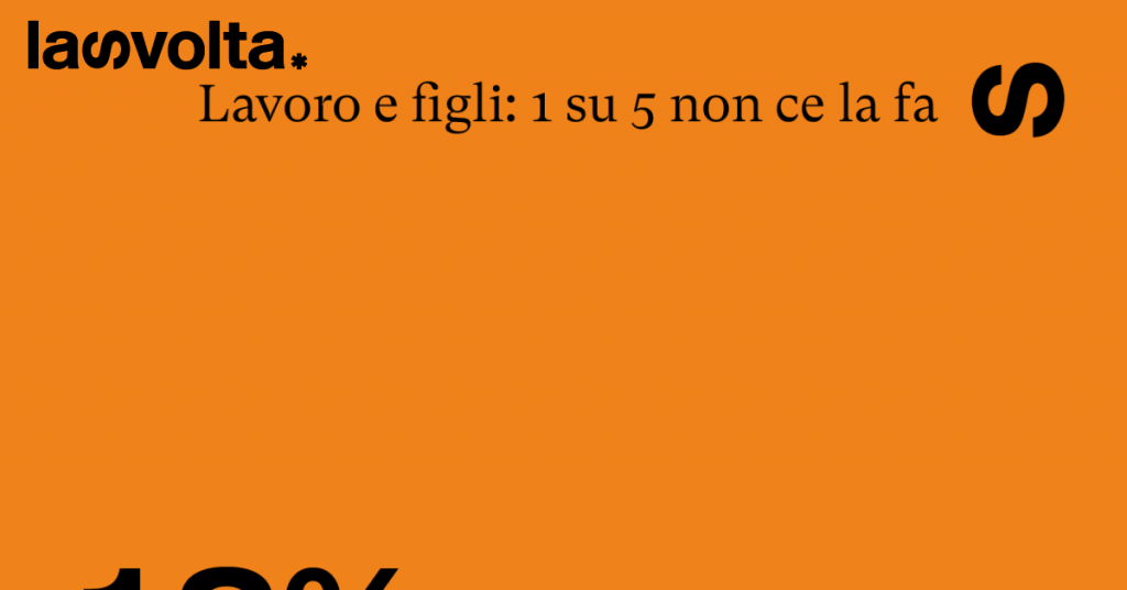 Lavoro e figli: una donna su cinque non ce la fa